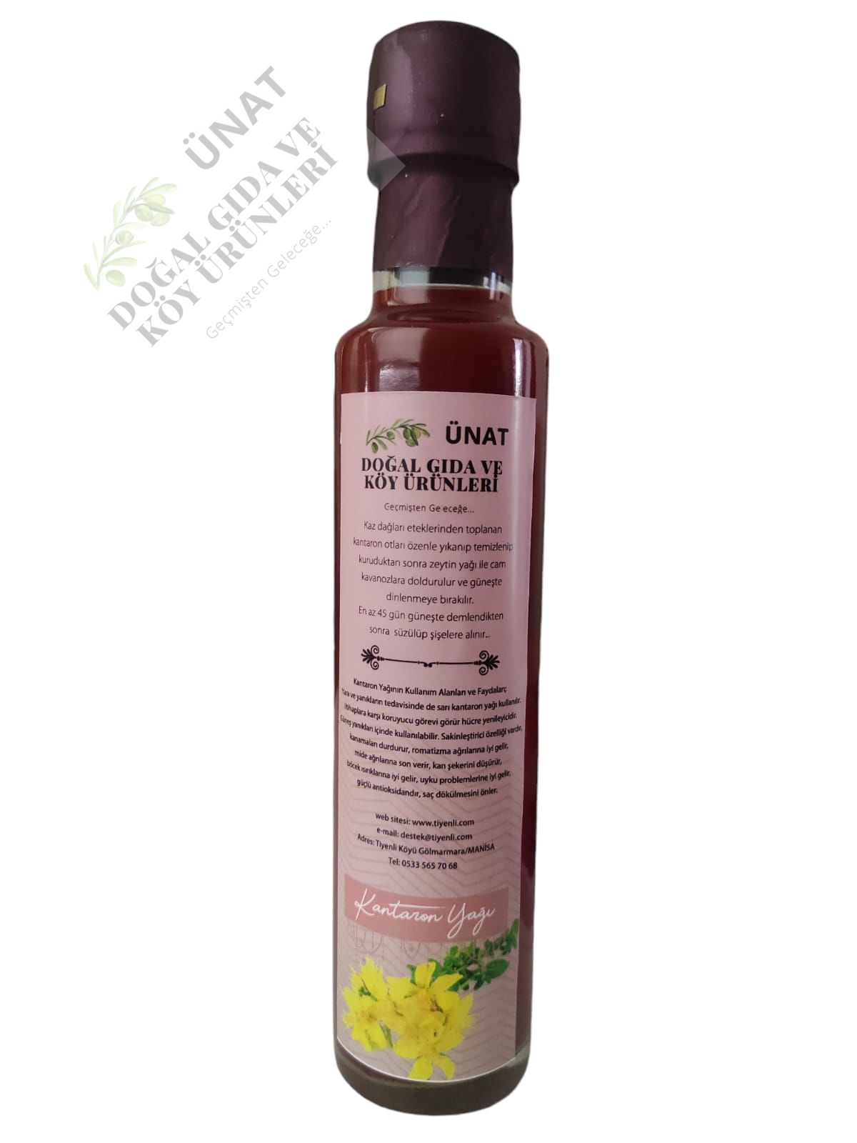 İçilebilir Sarı Kantaron Yağı 250 Ml. (Cam Şişe)