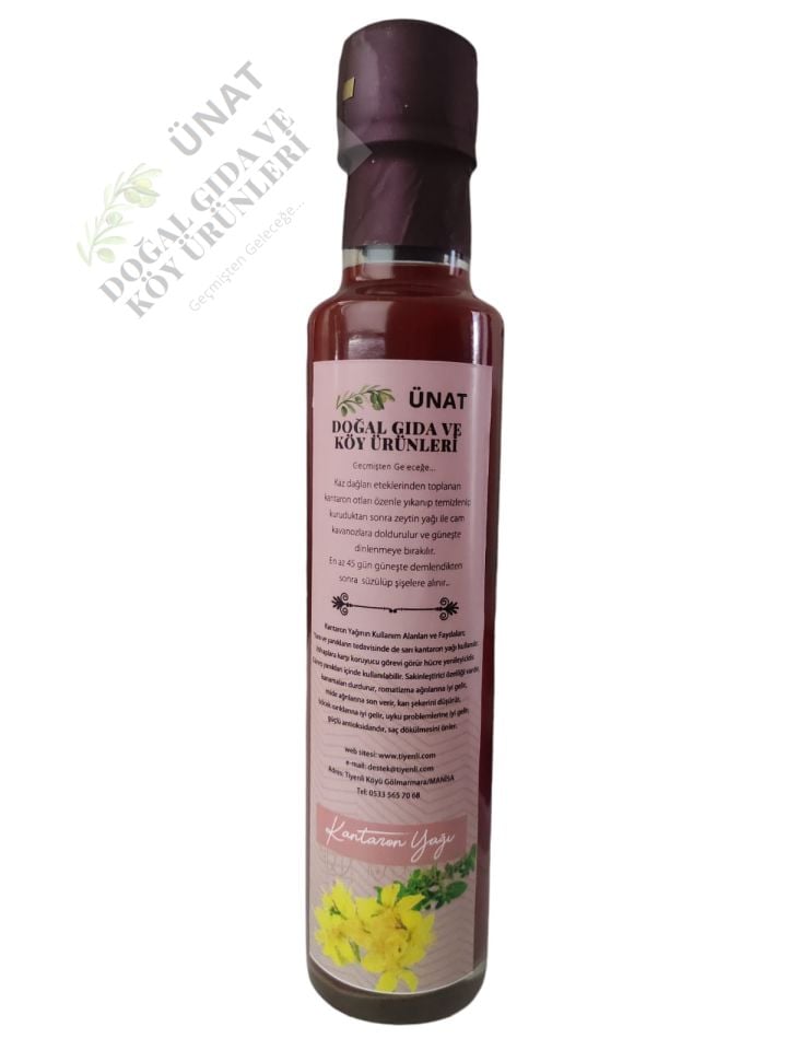 İçilebilir Sarı Kantaron Yağı 250 Ml. (Cam Şişe)