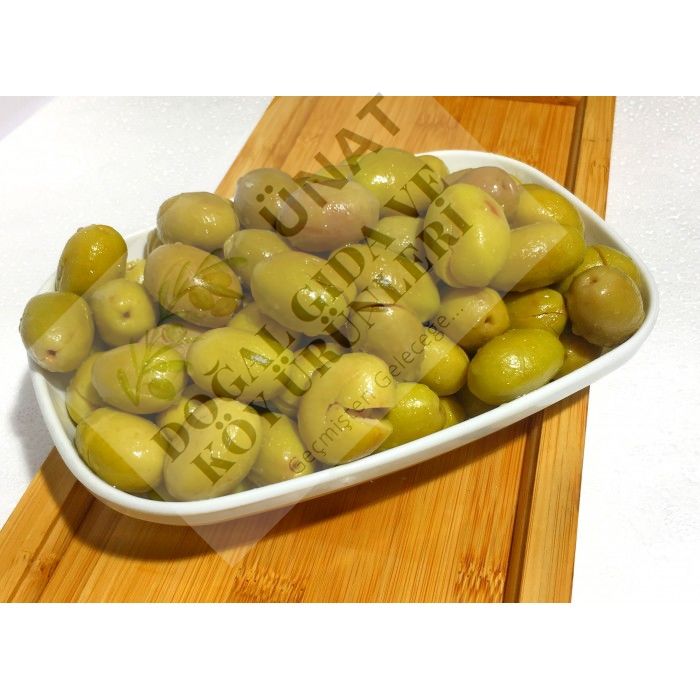 Tiyenli Taş Kırma Yeşil Zeytin - 1 KG